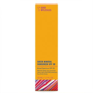 Good Molecules Sheer Mineral Face Sunscreen SPF 30 1.7 fl oz - Imperfect Box
