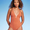 Women's Jacquard Rectangle Wire One Piece Swimsuit - Shade & Shore