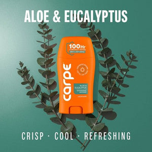 Carpe Men's 100HR Sweat & Odor Control Antiperspirant Deodorant Aloe & Eucalyptus 1.76oz - Imperfect Container