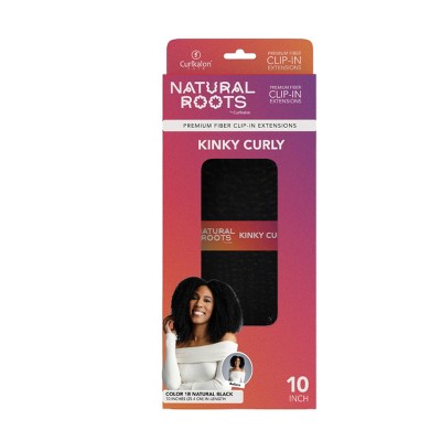 Curlkalon Kinky Curly 10 Inch Clip-In Natural Black Hair Extension 9ct