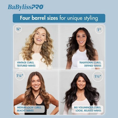 BaBylissPRO Nano Titanium 1.5" Spring Curling Iron Blue - Imperfect Box