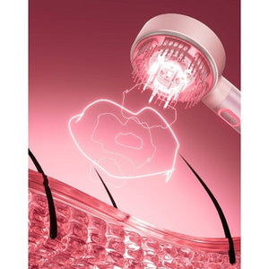 TYMO Trithera Scalp Therapy Red-Light Massage Brush Champagne Pink