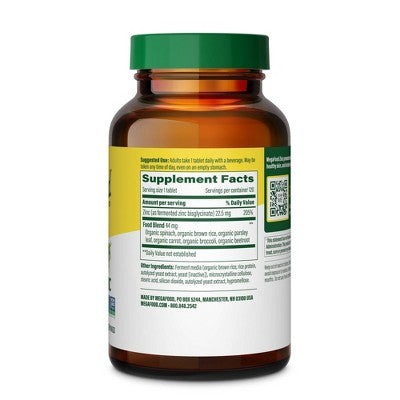 MegaFood Zinc Tablets 120ct - New
