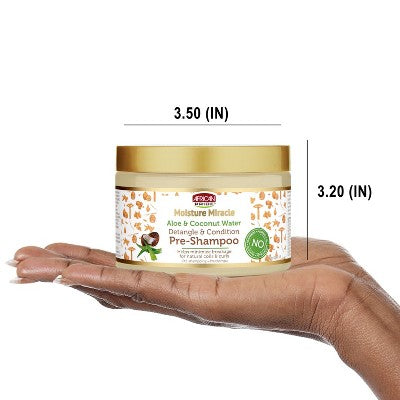 African Pride Moisture Miracle Aloe and Coconut Water Detangle and Condition Pre-Shampoo 12 fl oz