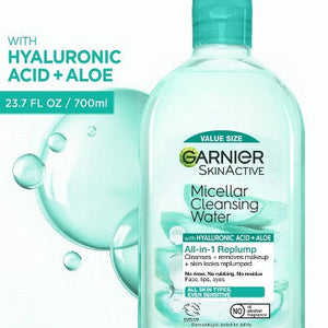 Garnier SkinActive Replumping Hyaluronic Acid + Aloe Micellar Cleansing Water 23.7 fl oz - Imperfect Container