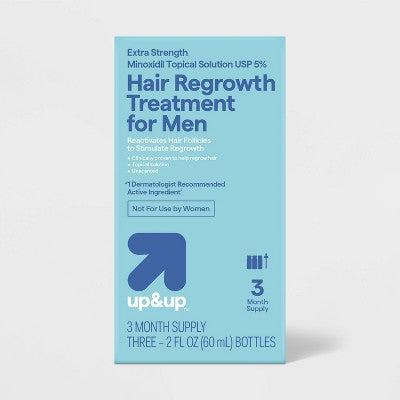Extra Strength Minoxidil Hair Regrowth Treatment for Men 2 fl oz Up&Up