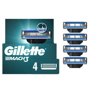 Gillette-Mach3-Men's-Razor-Blade-Refills-4ct-Imperfect-Box-Razors-&-Razor-Blades