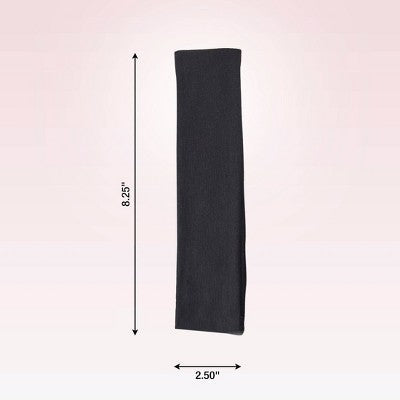 Scunci No Damage Stretch Fabric Headbands Black 5pcs