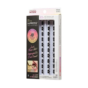 KISS imPRESS Press-On Self Adhesive Curly Eyelashes Refill 30ct - Imperfect Box
