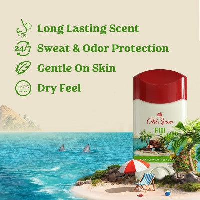 Old Spice Men's Fiji Antiperspirant & Deodorant 2.6oz 2-Pack