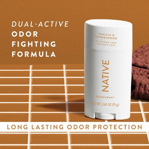 Native Solid Deodorant for Men & Women Vanilla & Sandalwood Aluminum-Free 2.65oz