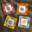 Galicia 4 pc Canape Plates | Appetizer Plates | Lunch Plates 4 Pieces Set - Euro Ceramica 