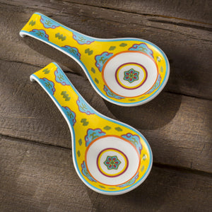 Galicia-9.5''-Ceramic-Spoon-Rests-Set-Of-2-Spoon-Rest
