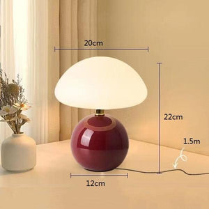 Mushroom Table Lamp French Cream Bauhaus Style Bedside Light