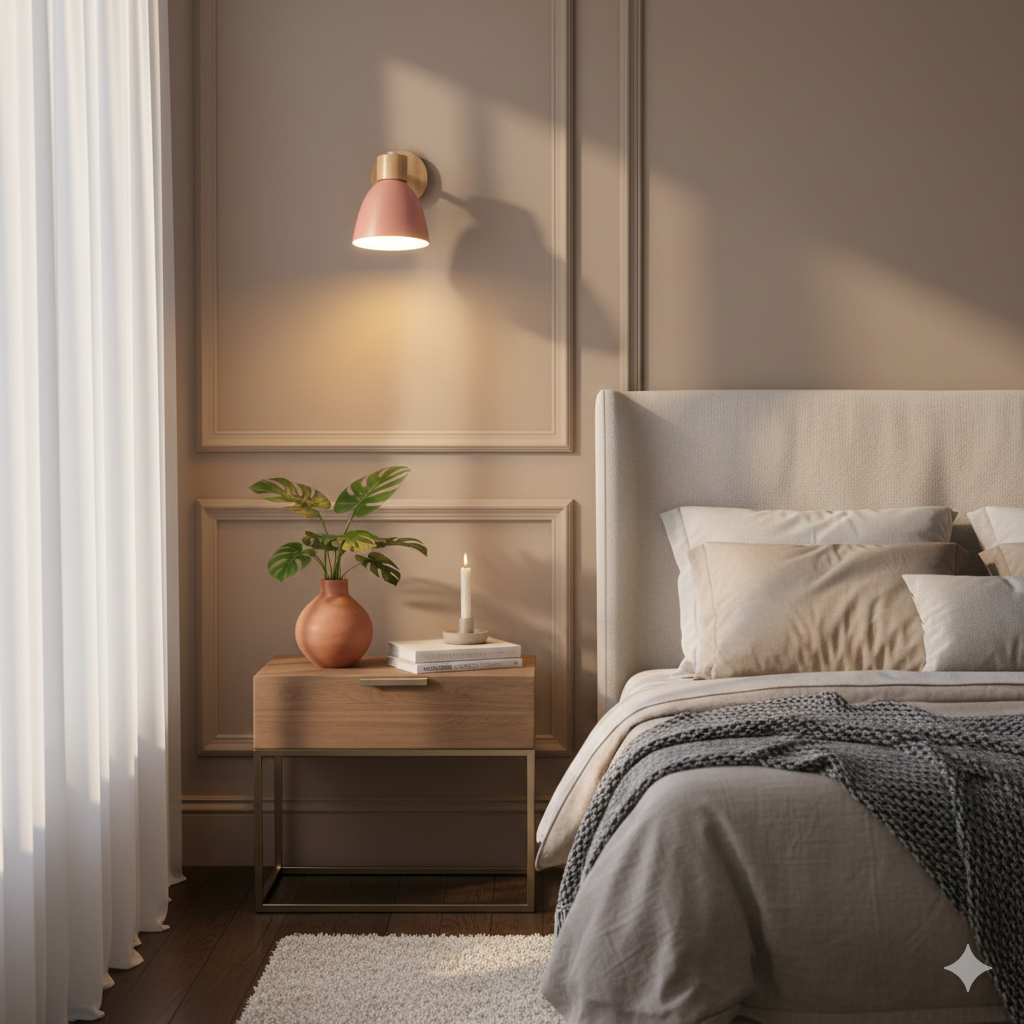 Modern Minimalist Wooden Cone Wall Sconce LED E27 Wall Light