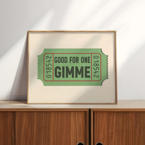 Good For One Gimee Golf Home Decor Art Print