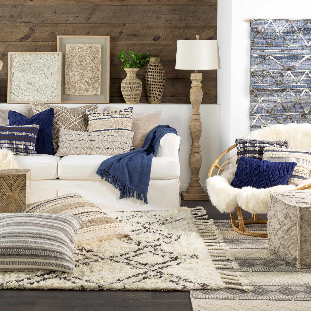 Toronto Hand Woven Wool Pouf