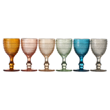 Tonal Hobnail Goblet, Stemmed Wine Glassware, Set of 6