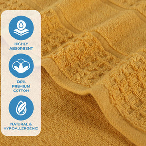 Napa Zero Twist Cotton Solid Waffle Honeycomb Bath Towel Set of 3 - Bath Towel by Superior Brand