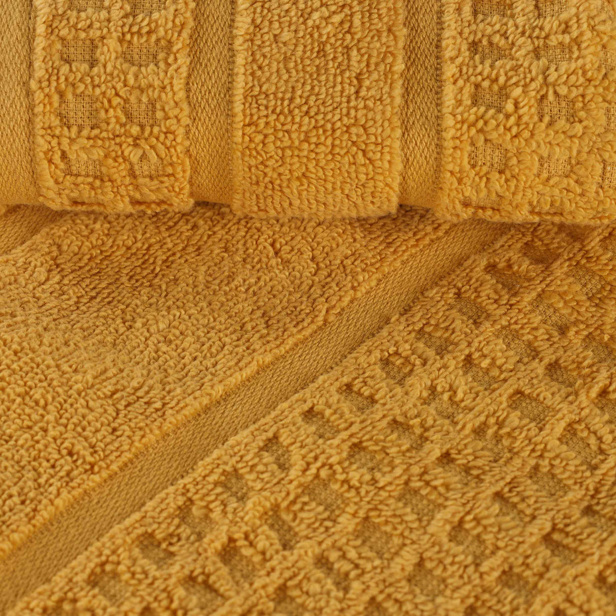 Napa Zero Twist Cotton Solid Waffle Honeycomb Bath Towel Set of 3 - Bath Towel by Superior Brand
