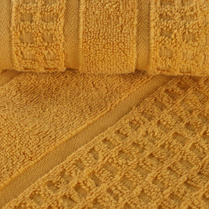 Napa Zero Twist Cotton Solid Waffle Honeycomb Bath Towel Set of 3 - Bath Towel by Superior Brand