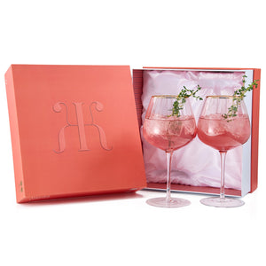 Waterfall Stemmed Wine Glassware, Set of 2