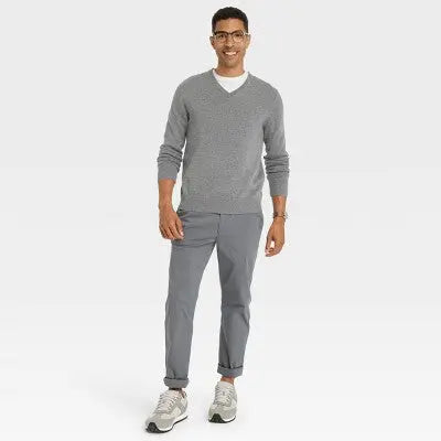 Goodfellow & Co Men's V-Neck Hooded Pullover Sweater - Midweight Knit