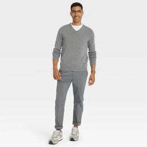Goodfellow & Co Men's V-Neck Hooded Pullover Sweater - Midweight Knit