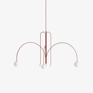 Globella | 6-Head Pendant Chandelier with Glass Globes, Adjustable Drop for Dining Rooms