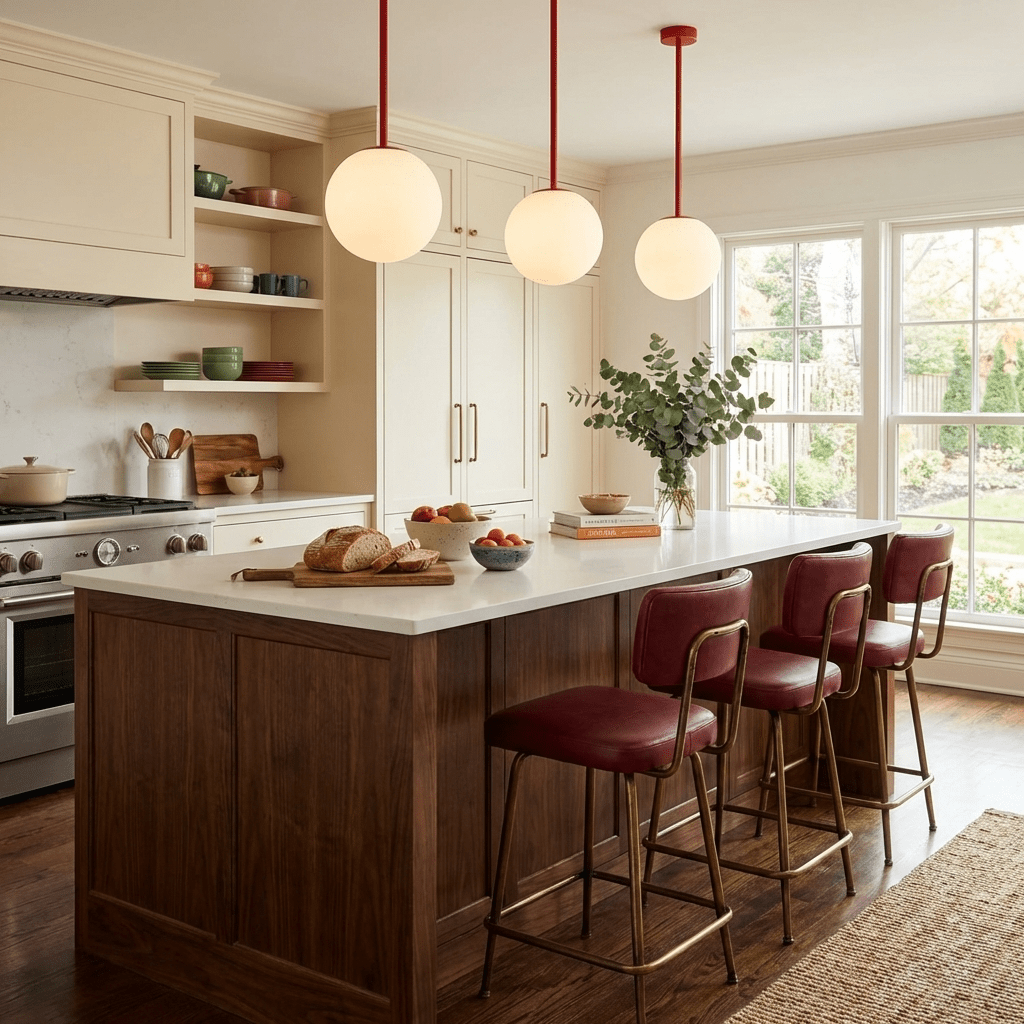 Globella | 6-Head Pendant Chandelier with Glass Globes, Adjustable Drop for Dining Rooms