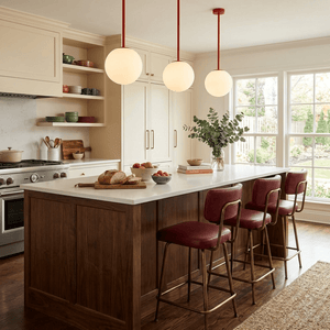 Globella | 6-Head Pendant Chandelier with Glass Globes, Adjustable Drop for Dining Rooms