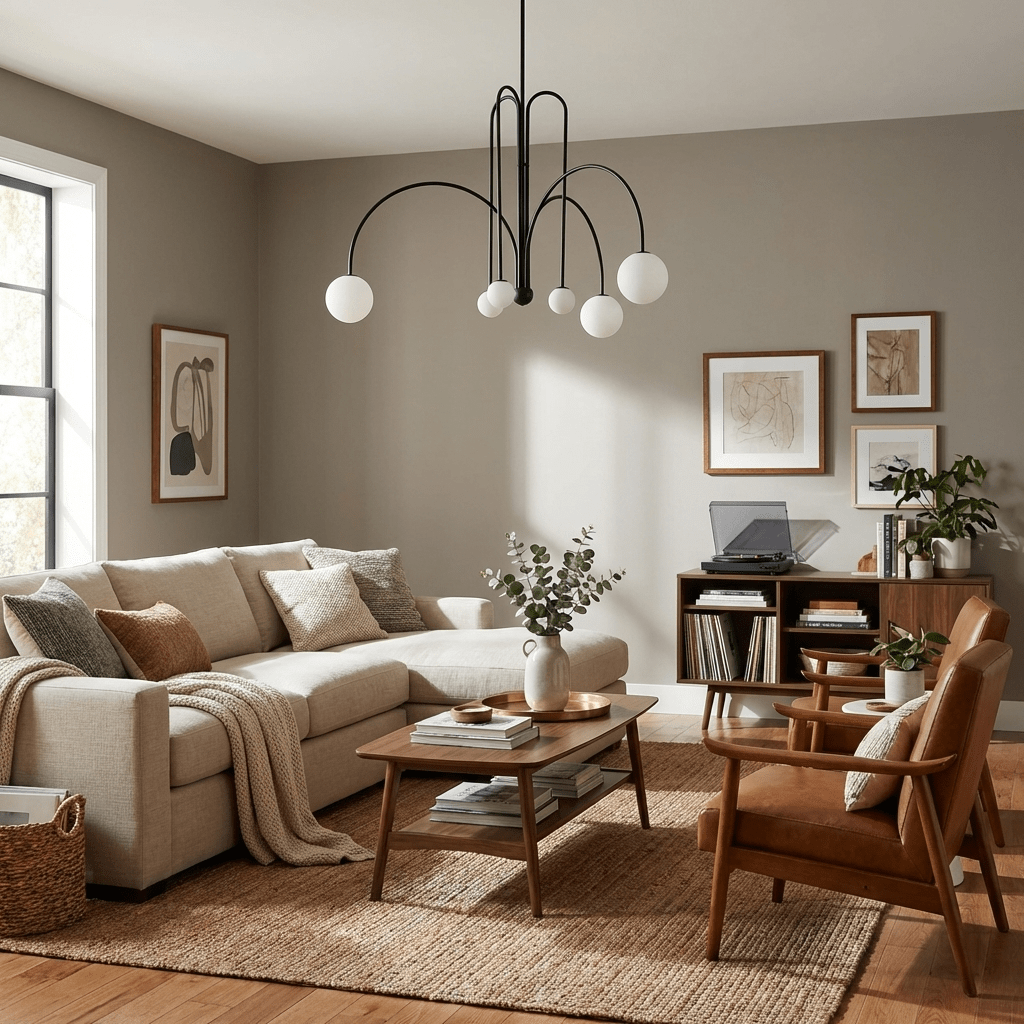 Globella | 6-Head Pendant Chandelier with Glass Globes, Adjustable Drop for Dining Rooms