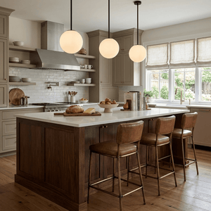 Globella | 6-Head Pendant Chandelier with Glass Globes, Adjustable Drop for Dining Rooms