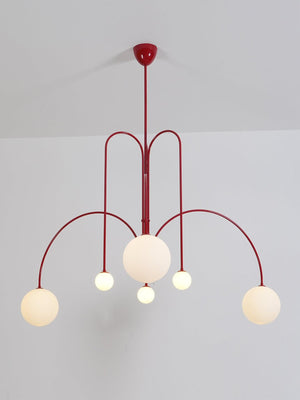 Globella | 6-Head Pendant Chandelier with Glass Globes, Adjustable Drop for Dining Rooms