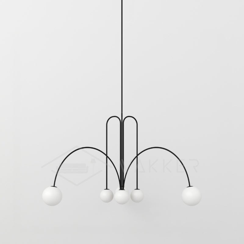 Globella | 6-Head Pendant Chandelier with Glass Globes, Adjustable Drop for Dining Rooms