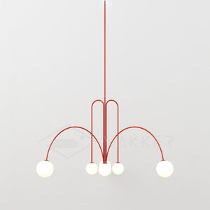 Globella | 6-Head Pendant Chandelier with Glass Globes, Adjustable Drop for Dining Rooms