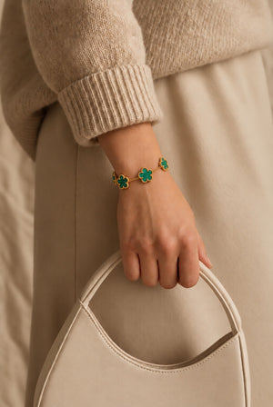 Title: 18k Gold Plated Bloom Line Bracelet