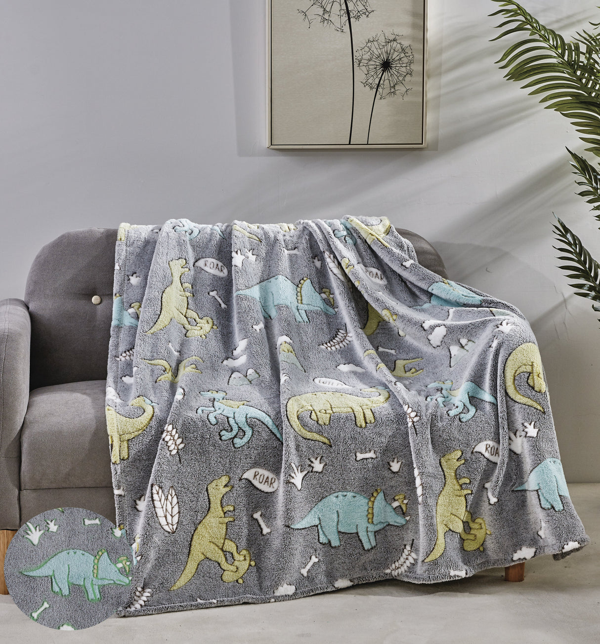 Faith, Hope, Love Home Décor Ultra Plush Cosmic Glow In The Dark Throw Blanket