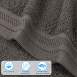 Honeycomb Textured Waffle Border Cotton Bath Towels, Set of 4 - Bath Towel by Superior Brand