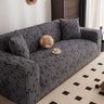 Plush Fleece Stretch Sofa Cover, Super Soft Textured Geometric Couch Slipcover