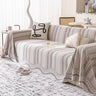 Modern Geometric Cooling Sofa Blanket, Soft & Breathable Striped Couch Throw Cover