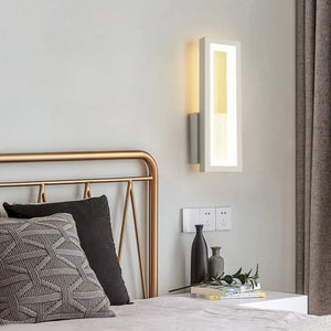 Modern Minimalist LED Wall Lamp – Black White Light for Bedroom & Living Room