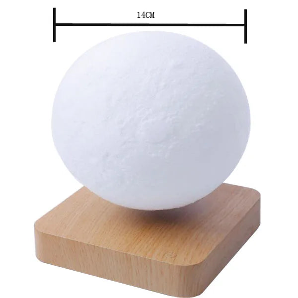 3D Floating Moon Lamp Magnetic Levitating LED Night Light Rotating Desk Decor