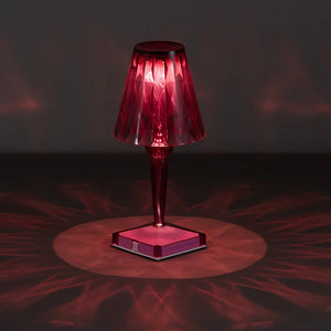 Rechargeable Diamond Table Lamp USB Crystal Bedside Light Acrylic Desk Decor