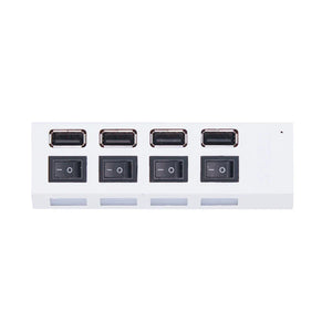 USB 2.0 Hub 7 Port with Switch Powered USB Splitter for PC Laptop