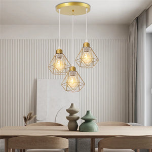 Vintage Industrial Pendant Light Wrought Iron Ceiling Chandelier Restaurant Home