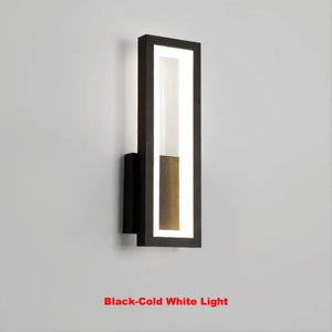 Modern Minimalist LED Wall Lamp – Black White Light for Bedroom & Living Room