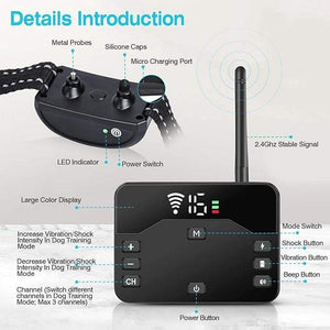 FidoFence Pro Wireless Dog Fence System with Waterproof Training Collar