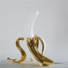 Banana Table Lamp Art Deco Brass Chrome Accent Light