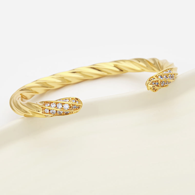 18k Gold-Plated Spiral Bracelet